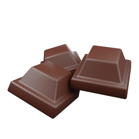 Chocolate Bar Piece  3D Icon