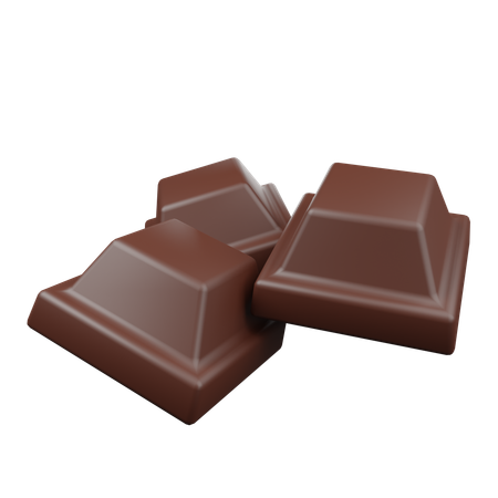 Chocolate Bar Piece  3D Icon