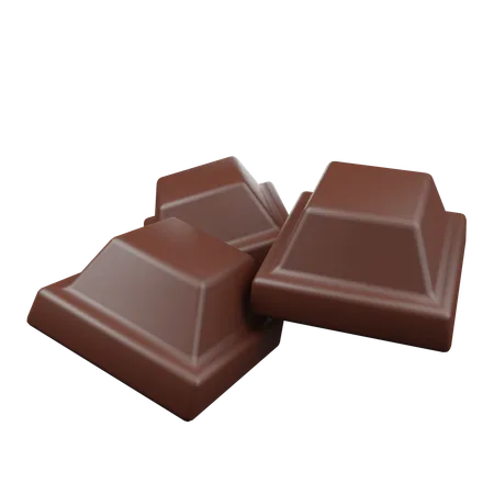 Chocolate Bar Piece  3D Icon