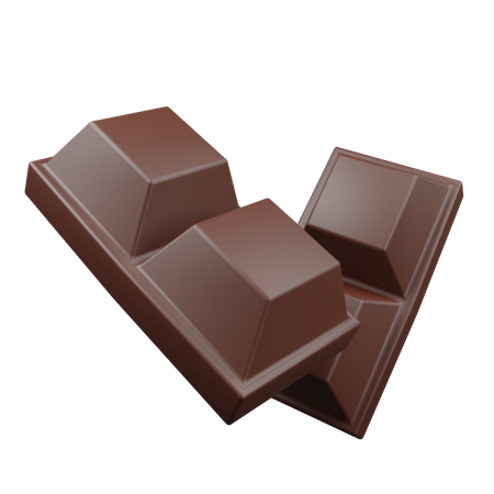 Chocolate Bar Piece  3D Icon