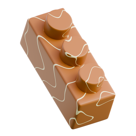 アーモンド入りチョコレートバー  3D Icon