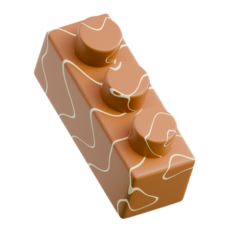 Chocolate Bar With Almonds  3D Icon