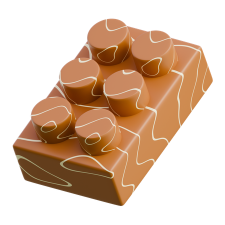 Chocolate Bar With Hazelnuts  3D Icon