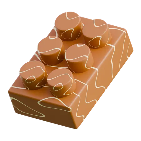 Chocolate Bar With Hazelnuts  3D Icon