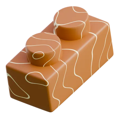Chocolate Bar With Hazelnuts  3D Icon