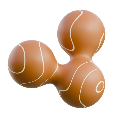 Chocolate Barreled Shape With Lines  3D Icon