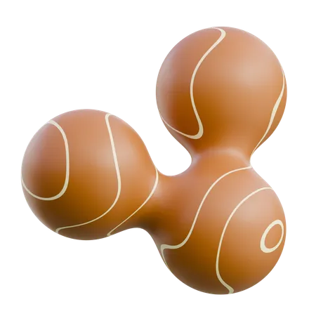 Chocolate Barreled Shape With Lines  3D Icon