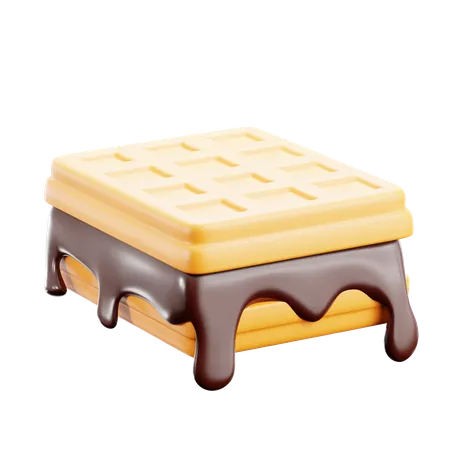 Chocolate biscuit  3D Icon
