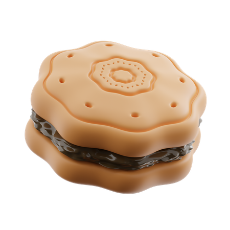 Chocolate biscuit  3D Icon