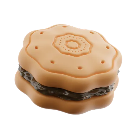 Chocolate biscuit  3D Icon