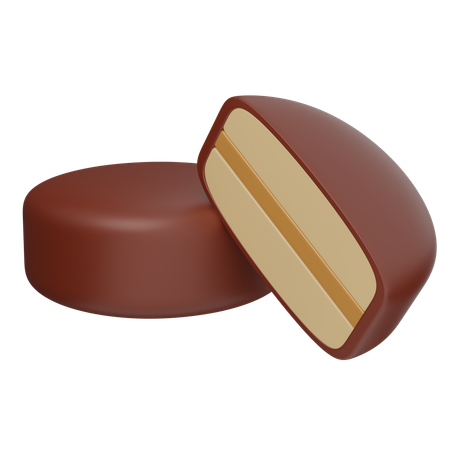 Chocolate Biscuit Sandwich  3D Icon