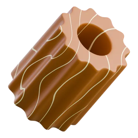 Chocolate Biscuit Strip  3D Icon