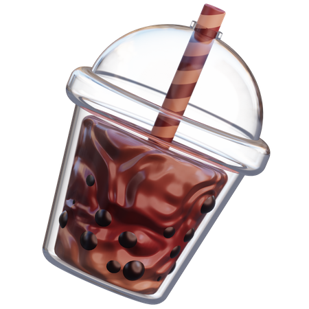 Boba de chocolate  3D Icon