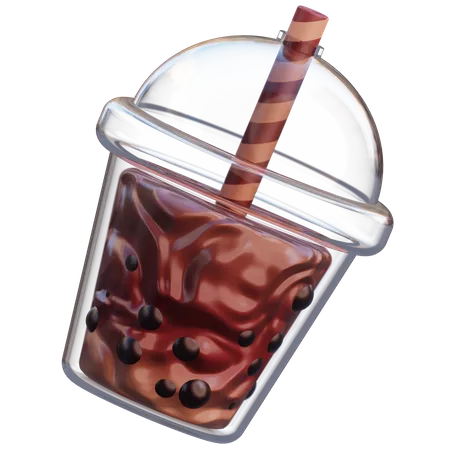 Chocolate Boba  3D Icon