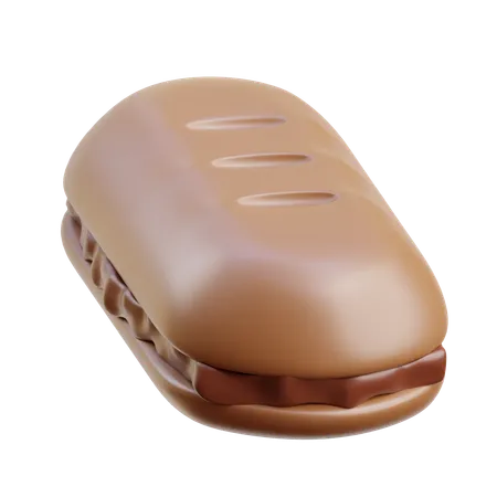 Chocolate Bread  3D Icon