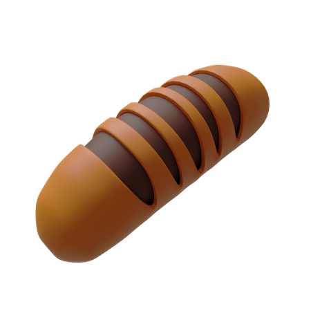 Chocolate Bread  3D Icon