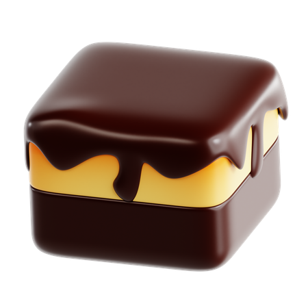 チョコレートブラウニー  3D Icon