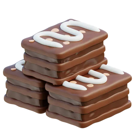 Chocolate Brownies  3D Icon