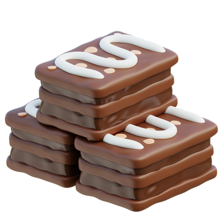 Chocolate Brownies  3D Icon