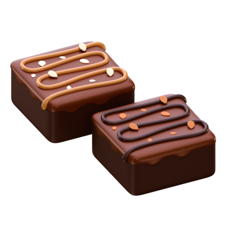 Chocolate Brownies  3D Icon