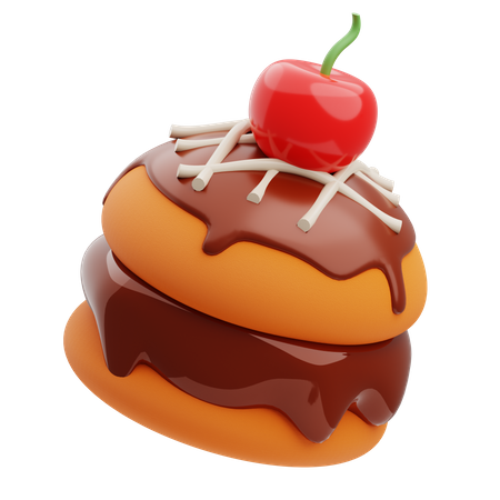 Chocolate Burger  3D Illustration