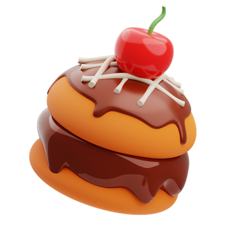 Chocolate Burger 3D Illustration
