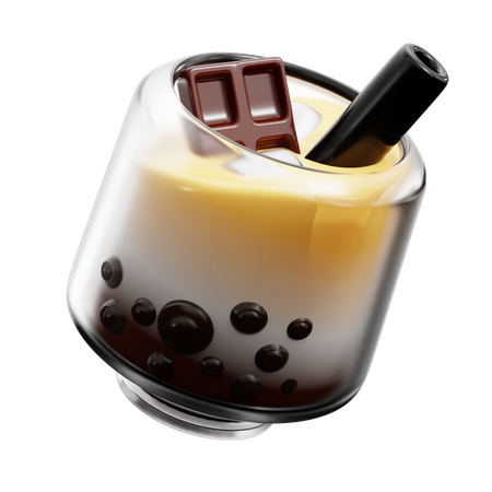 Café con leche de chocolate  3D Icon