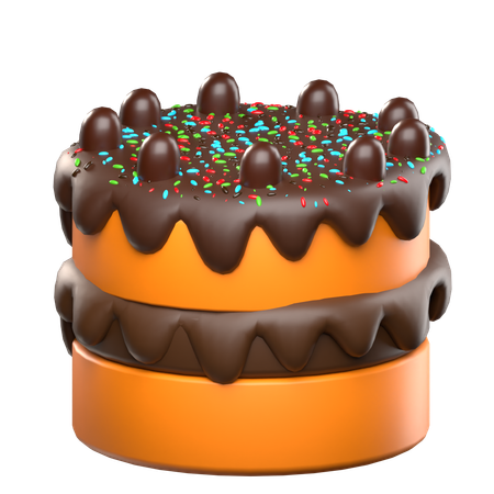 Chocolate Cake  3D Icon