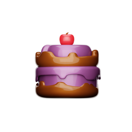 Chocolate Cake  3D Icon