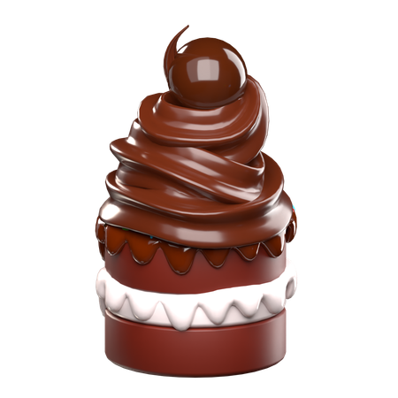 Chocolate Cake  3D Icon