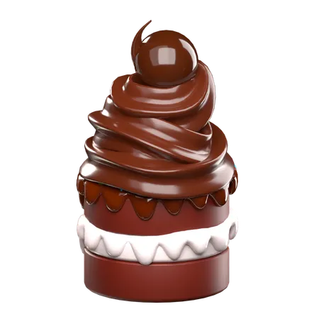 Chocolate Cake  3D Icon