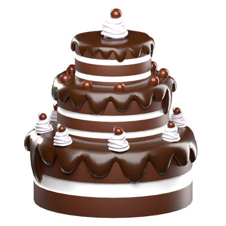 Chocolate Cake  3D Icon