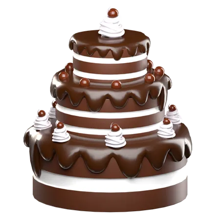 Chocolate Cake  3D Icon