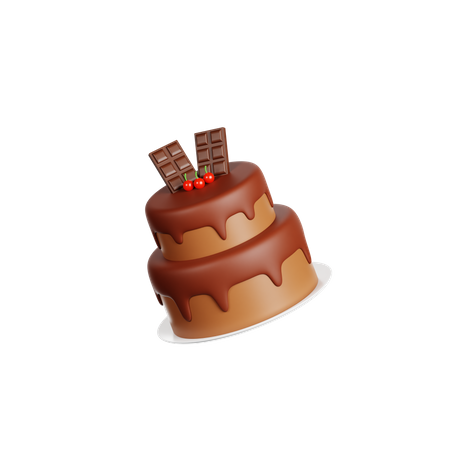 Chocolate Cake  3D Icon