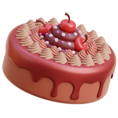 Chocolate Cake  3D Icon