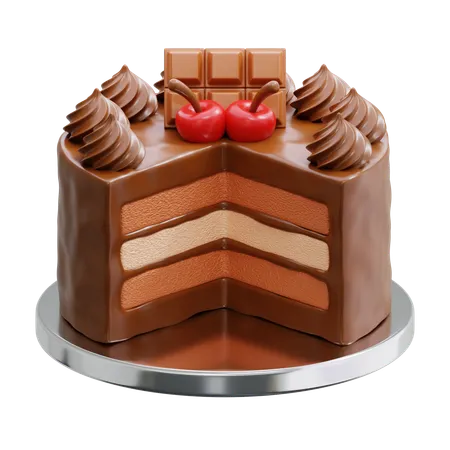 Chocolate Cake  3D Icon