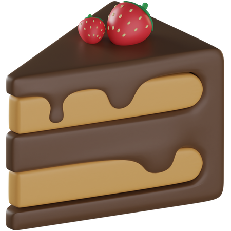 Chocolate Cake  3D Illustration