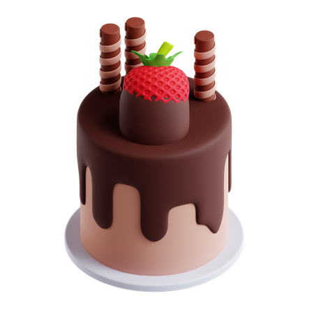 Chocolate Cake 3D Icon