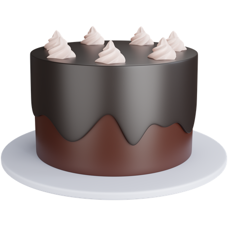 Chocolate cake 3D Icon