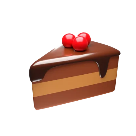 CHOCOLATE CAKE 3 D ILLUSTRATION ICON 3D Icon