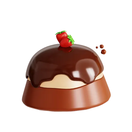3 D Chocolate Cake 3D Icon