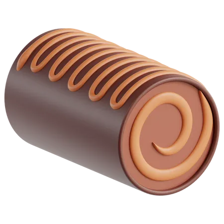Chocolate Cake Roll  3D Icon