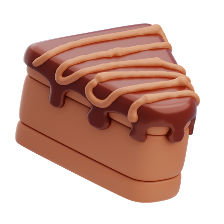 Chocolate Cake Slice  3D Icon