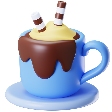 Chocolate caliente  3D Icon