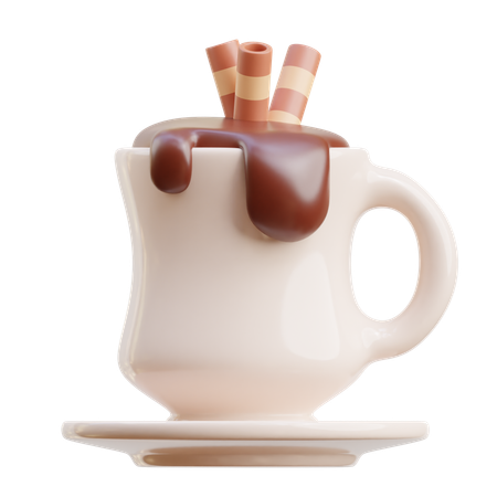 Chocolate caliente  3D Icon