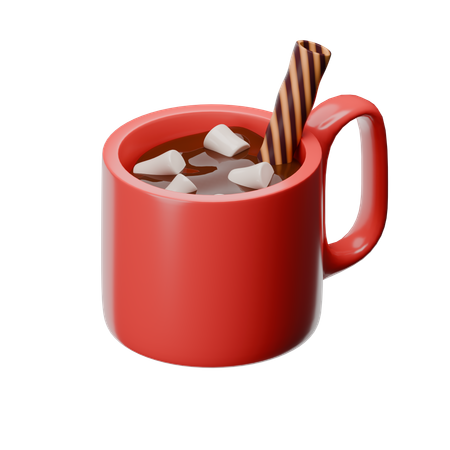 Chocolate caliente  3D Icon