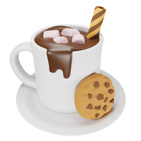 Chocolate caliente  3D Icon