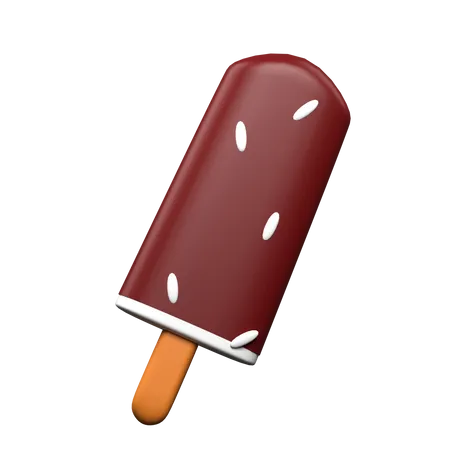 3 D Icon Chocolate Ice Cream For Summer 3D Illustration