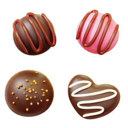 Chocolate Candy Bonbons  3D Icon