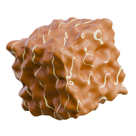 Chocolate Caramel Candy  3D Icon